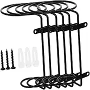 6pcs Wall Mounted Wine Mount Clothing Rack Glass Coffee Cup Glass Display Shelf Macrame Shelf Wall Hanging Minimalistic Decor Metal Trim Bracket Iron Storage