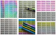 Personalised Custom Pencil Pen Name Stickers Vinyl Tag / Label, 2.2 X 0.9 CM