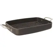 Pyrolux HA+ 35cm Non-Stick Roasting Pan w/Rack Rectangle Oven Grilling Black
