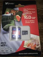Wphoto Micro SDHC 16GB High Performance Memory Card w/SD Adapter 48MB/s