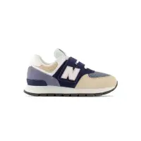 在飛比找momo購物網優惠-【NEW BALANCE】574 童鞋 中大童 藍色 W楦 