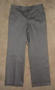 New Womens Alfred Dunner 16 Medium Pants Gray Straight Leg Cotton Stretch
