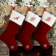 Christmas Stocking Letters - Iron On Monogram Script Letter Patches