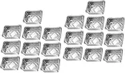 20 Pcs Tin Foil Lunch Box Food Packing Boxes Loaf Pans Frying Pan Aluminum Pans Aluminum Drip Pans Line Aluminum Foil Drip Pans Aluminium Foil Trays Grill Tray Multipurpose Tin Box