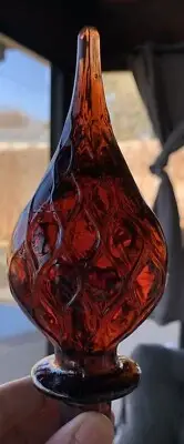 Empoli Genie Bottle Stopper Replacement In ROOTBEER 7 1/4” Tall QUILT RESIN.
