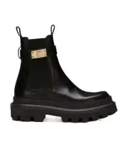 Dolce Gabbana Branded Strap Ankle Boots 35,36,37.5,37,38.5,38,39.5,39,40.5,40,41,36.5 Black