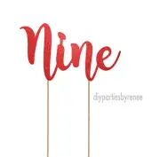 Cake Topper - Nine - 9th - 20+ Colours - NEXT DAY POST