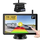 1080P Solar Magnetic Reverse Camera Wireless 7" BSD Monitor DVR for Truck Camper