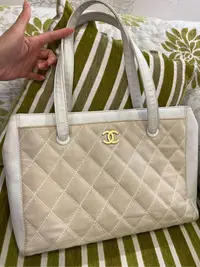 在飛比找Yahoo!奇摩拍賣優惠-Chanel vintage 大型購物包 托特包