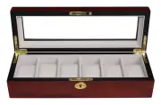 Quality Ebony Glass Watch Luxury Case Storage Display Box Jewellery Watches i