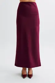 Micah Suiting Maxi Skirt - Plum