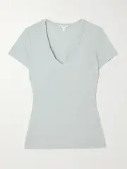 [James Perse] James Perse - Casual Slub Cotton-jersey T-shirt - Gray - 0 0 Gray