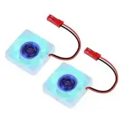 2pcs Raspberry Pi 4B Fan, Raspberry Pi Cooling Fan DC Brushless CPU Quiet LED