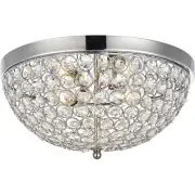 Living District LD5012F13C Taye 3 Light 14 inch Chrome Flush Mount Ceiling Light