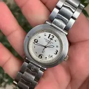 Vintage Charriol By Geneve Columbus Stainless Steel WHITE Dial Watch