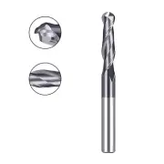 1/4" Shank Up Cut Ball Nose Carbide End Mill 2 Flute CNC Router Bit Milling Tool