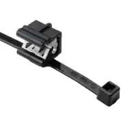 2-Pc Cble Tie/Edge Clip 8in L EC24 3-6mm Pnl 50lb PA66UV/Blck (500EA)