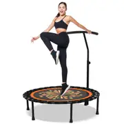 YOPOWER 40" Foldable Rebounder Mini Trampoline with Adjustable Height, Ideal for Rebounding Exercise and Cardio