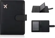 [FUTISKY] Leather Passport Holder Covers Case, Waterproof RFID Blocking Travel Wallet Passport