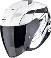 Scorpion EXO Z1 Vue Jet Helmet, black-white-silver, Size XL for Men Black White Silver