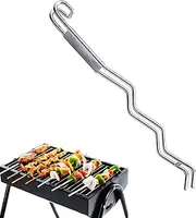 Stainless Steel Grill Net Fork,Stainless Steel Meat Grill Clip - Grilling & BBQ Utensils, Outdoor Cooking Tool for Picnic, Camping, Restaurant