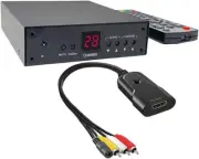 Professional Coax to HDMI RCA AV Agile Demodulator TV Turner W/IR Remote Control