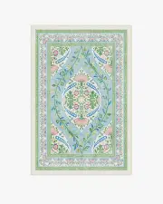 120' x 185' | Machine Washable Runner Rug | Kid & Pet Friendly | Indoor Rug | Mrs. Alice Skye Blue Multicolour Rug | Ruggable