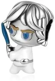 [The Charmery] Luke Star and Wars Charm 925 Sterling Silver Compatible with Pandora Charms, Trollbeads, Chamilia, Biagi and Many Other UK Charm Bracelets., Metal