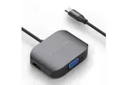 Mbeat Elite Mini - USB-C to VGA USB-A 2.0 USB-A 3.0 Port Adapter Hub Splitter