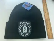 N.Y.P.D. Bomb Squad Police Collectable Hat patch Sewn on Black Watch Cap