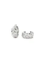 Missoma X Lucy Williams Waffle Mini Rhodium-plated Hoop Earrings - Silver ONE SIZE