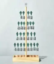 Hearth & Hand With Magnolia Wood & Metal Advent Calendar Tree Silver Finish NEW