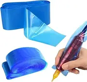 AIMALL Professional Blue Polyethylene Tattoo Clip Cord Covers, 23.6x2 Inch, Disposable Hygiene Sleeves for Tattoo Machine, Pack of 200