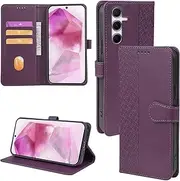 [Uorker] for Samsung Galaxy A55 Wallet Phone case，with [3 Card Slot] [Kickstand] Magnetic Shock Resistant Flip Leather Phone Case for Samsung A55 5G/4G (Red)