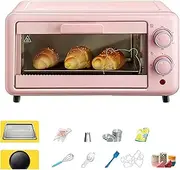 10L Mini Toaster Oven Intelligent Timing Temperature Control Electric Mini Oven Apply to Home Baking Includes Bake Pan Broil Rack (Color : Pink)