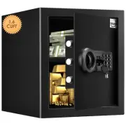 Safe Box 1.6 Cuft Fireproof Waterproof Home Safe, Keypad Medium Lock Box Cabi...