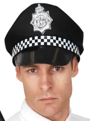 Black Policeman Cap Hat