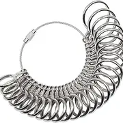 1pc Ring Sizer Measuring Tool Set Metal Finger Sizing Gauge Rings Measurement Women Men Wedding Jewelry Tool US Size 0-13 With Half Size