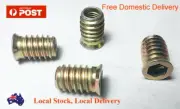 M8 13mm 15mm 20mm Flange Hard Wood Timber Insert Zinc Steel Allen Nutsert Nut