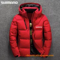 在飛比找蝦皮購物優惠-SHIMANO 2023禧瑪諾新款釣魚白鴨絨羽絨服男冬季保暖