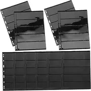 Cabilock 10pcs Stamp Collection Loose-Leaf Sheets Pet Materials A5 Conference Folder Reusable Stamp Holder Stamp Book Pages Stamp Storage Pocket Easy Viewing