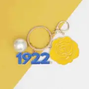 SGRHO Sorority Flower 1922 Keychain and Bag Clip