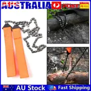 24 Inch Hand Rope Chain Saw Portable Tree Cutting Tool for Outdoors Use(Orange)