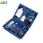 HVLP Spray Gun Kit Gravity Feed Vehicle Car Paint 1.4MM 0.8MM Nozzle x 2 AU