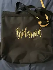 Bridesmaid Tote Bag Zip Top Wedding Party Favor Gift Big Size