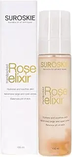 Rose Water Elixir Face Mist 100ml | Pure Rose Water | Face Toner For Glowing, Refresh & Hydrating Skin | Minimize Large & Open Pores | Balance pH of Skin | Gulab Jal For Women & Men