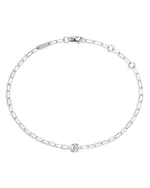Dinh Van 18K White Gold Le Cube Diamont Diamond Cube Chain Link Bracelet
