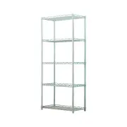 5 Tier Silver Metal Storage Rack Shelving Wire Shelf