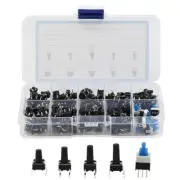 180PCS 10-Value Momentary Tactile Push Buttons Switch Mini Tact Assorted Kit