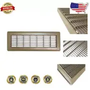 Classic 4'' x 14'' Duct Grille - High Quality Brown Finish, Easy Installation